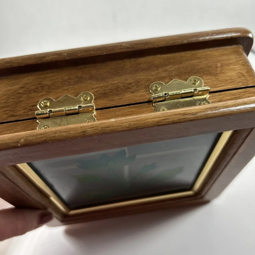 vintage‎ wooden dresser jewelry box Farrington